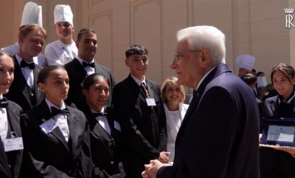 Mattarella incontra gli studenti delle scuole alberghiere al Quirinale