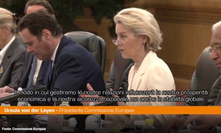 Von der Leyen "Relazioni Ue-Cina siano vantaggiose per entrambi"