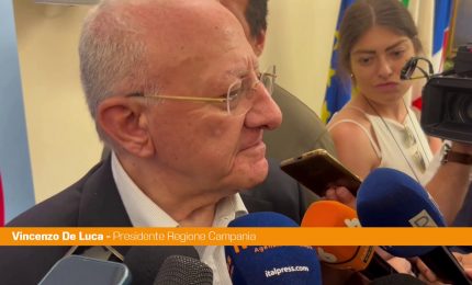 Sanit&agrave;, De Luca "Il 10 luglio incontro per uscita da Piano di rientro"