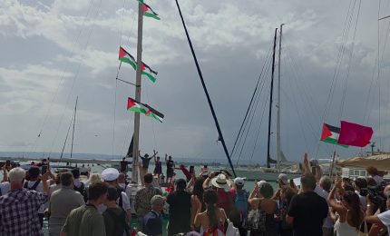 Global Sumud Flotilla, a Siracusa il saluto alle imbarcazioni italiane