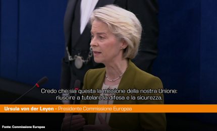 Ue, Von der Leyen "Dobbiamo renderci indipendenti anche sulla difesa"
