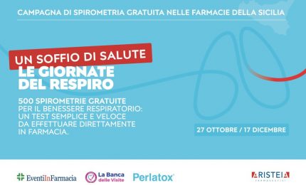 &ldquo;Le Giornate del respiro&rdquo;, test di spirometria nelle farmacie siciliane