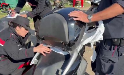 Scoperto in Riserva Aniene a Roma un deposito di moto e scooter rubati