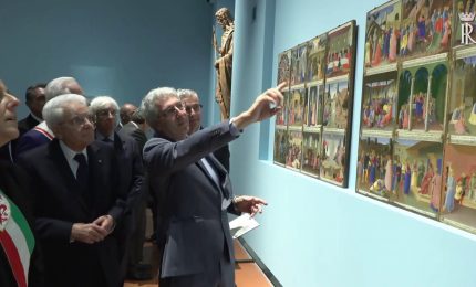 Mattarella a Firenze, visita alla mostra Beato Angelico a Palazzo Strozzi