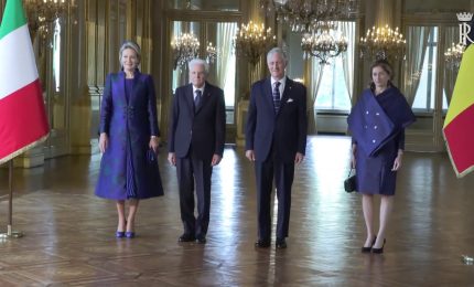 Mattarella a Bruxelles incontra i reali del Belgio