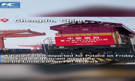 Cina, treni merci verso Europa raggiungono quota 120.000 viaggi