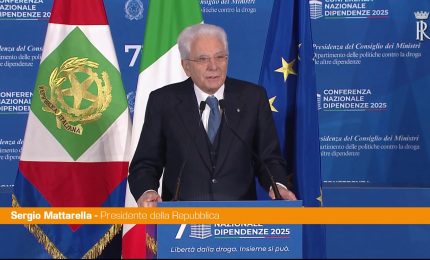Mattarella "Il contrasto alle dipendenze richiede un impegno corale"