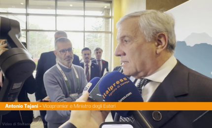 Tajani "Pieno sostegno dell'Italia all'Ucraina, lavoriamo insieme per la pace"