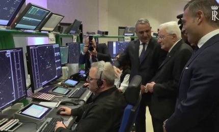 Mattarella visita il Centro radar Acc Enav di Ciampino