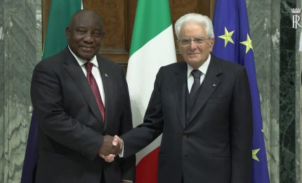 Mattarella incontra il presidente del Sudafrica Ramaphosa