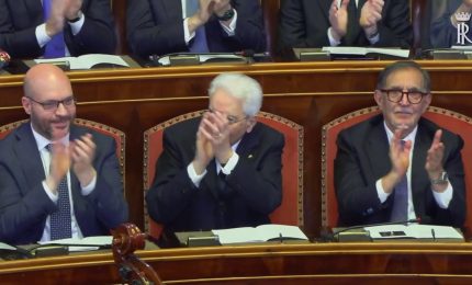 Il presidente Mattarella al Senato per il concerto di Natale