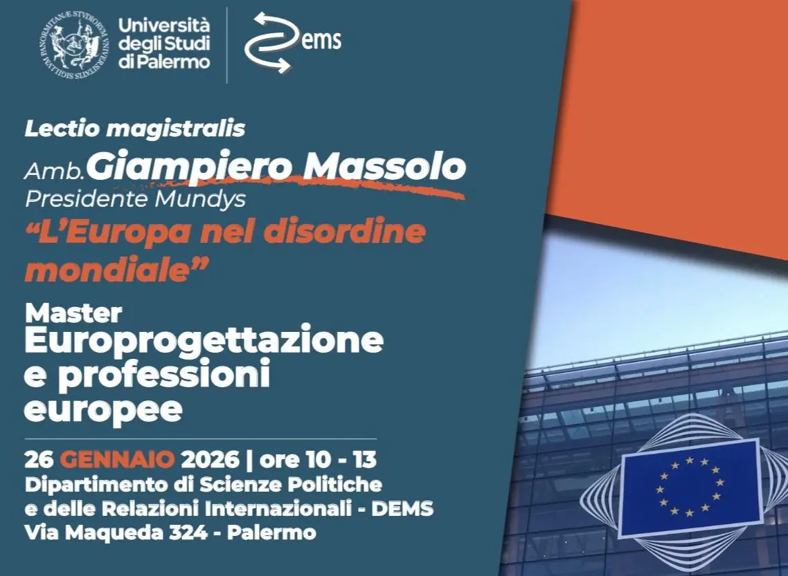 L&rsquo;ambasciatore Massolo inaugura il secondo ciclo del master in &ldquo;Europrogettazione&rdquo; dell&rsquo;Universit&agrave; di Palermo