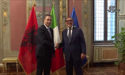 La Russa riceve al Senato il presidente del Parlamento dell'Albania Peleshi