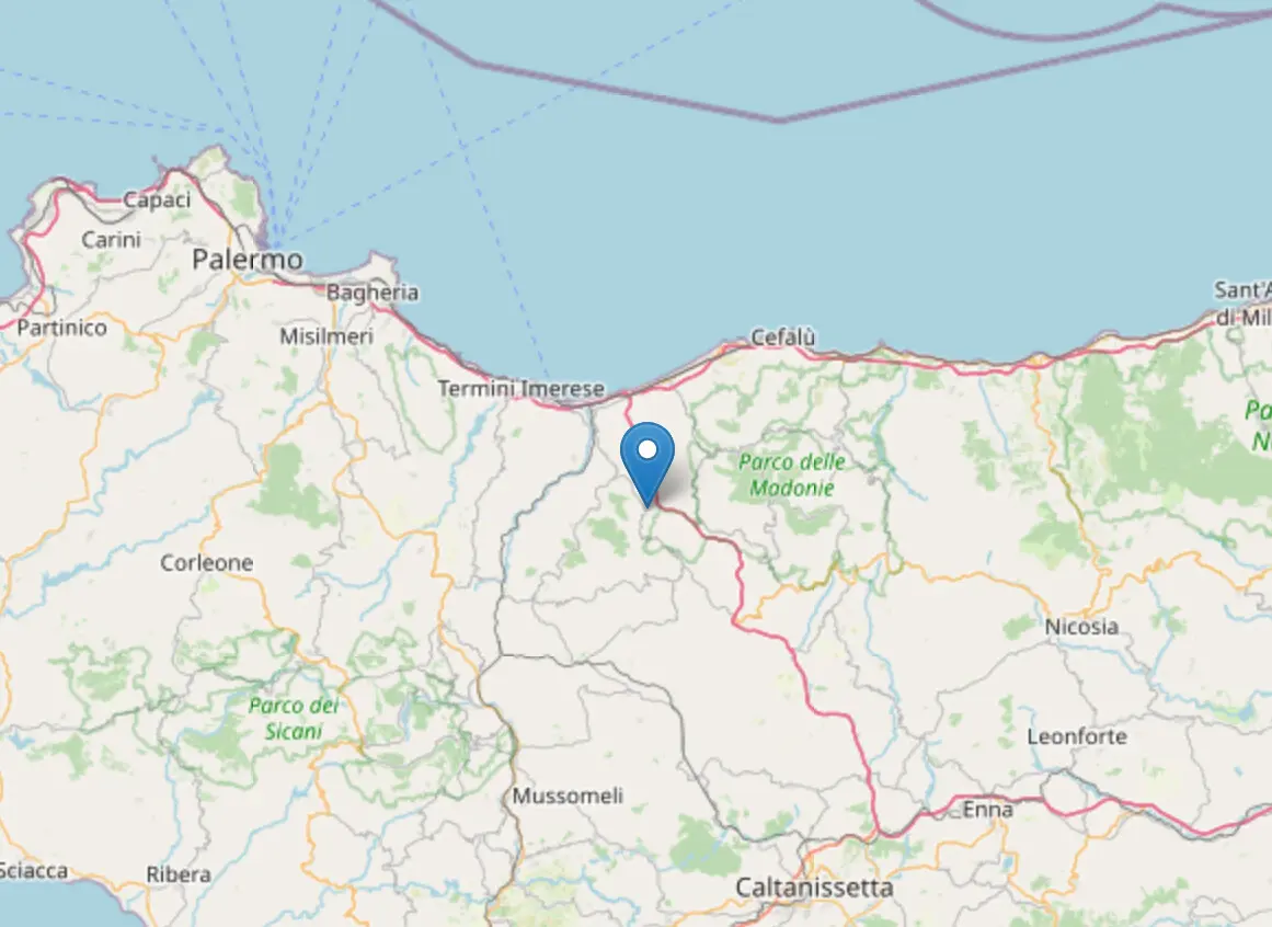 Scossa di terremoto di magnitudo 3.0 all&rsquo;alba nel Palermitano