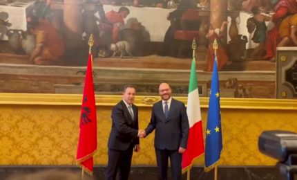 Fontana riceve il presidente del Parlamento dell'Albania Peleshi