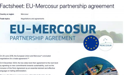 Mercosur, via libera dell'Ue all'accordo