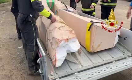 Recuperata a Niscemi la croce caduta nella frana