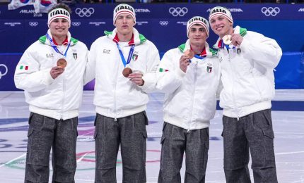 Bronzo nella staffetta maschile: Italia ancora sul podio nello short track