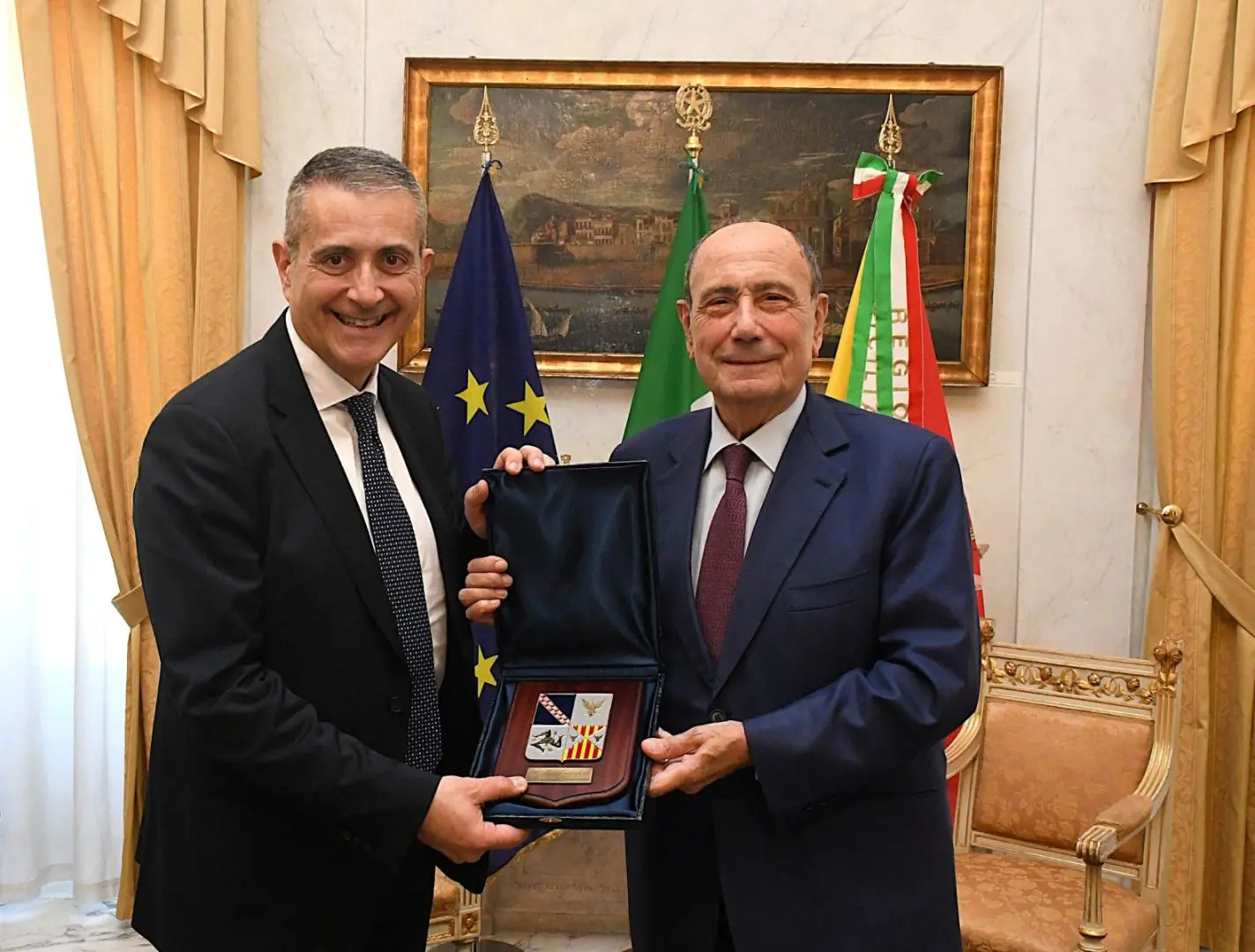 Schifani riceve il comandante generale delle Capitanerie di porto &ndash; Guardia Costiera