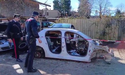 A Palestrina scoperta un'area per lo smembramento di auto rubate, 2 denunciati