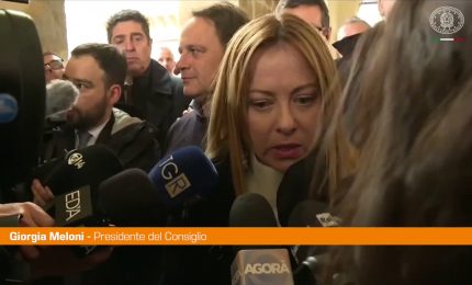 Meloni "Mercoled&igrave; in Cdm decreto per Niscemi e zone colpite dal ciclone Harry"