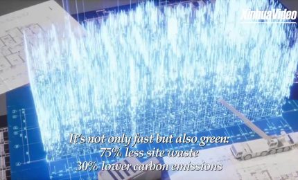 Cina, un edificio di 6 piani assemblato in soli 46 giorni. Le immagini