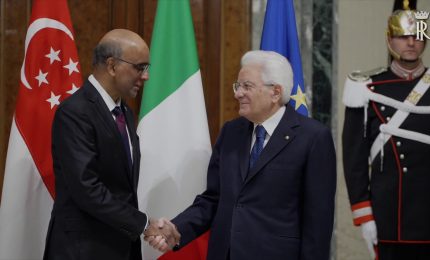 Mattarella ha ricevuto il Presidente di Singapore Tharman Shanmugaratnam
