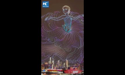 Cina, uno show di droni per celebrare la Giornata internazionale della donna