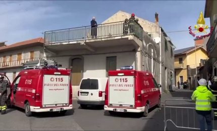 Terremoto nel Catanese, sopralluoghi dei Vigili del Fuoco a Ragalna