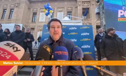 Ponte sullo Stretto, Salvini "Antidoto alla mafia e simbolo di capacit&agrave;"