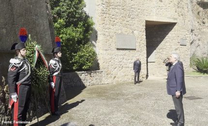 Tajani alle celebrazioni del 25 aprile alle Fosse Ardeatine