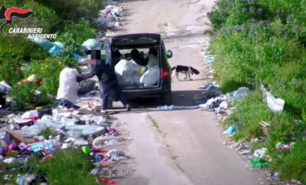 Tratto di strada nell'Agrigentino trasformato in discarica abusiva, 23 denunce
