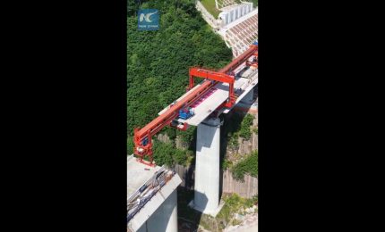 Cina, completata posa delle travi su ferrovia ad alta velocit&agrave; Chengdu-Chongqing