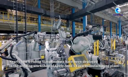 Cina, a Yiwu installati 98 robot saldatori in uno stabilimento automobilistico