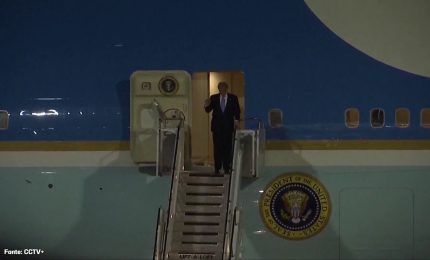 Cina, il presidente Usa Donald Trump arrivato a Pechino