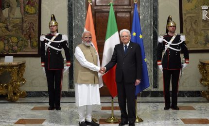 Mattarella riceve il primo ministro indiano Modi