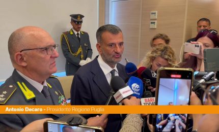 Protocollo Regione Puglia-GDF sull'agricoltura, Decaro "Sosteniamo l'economia"