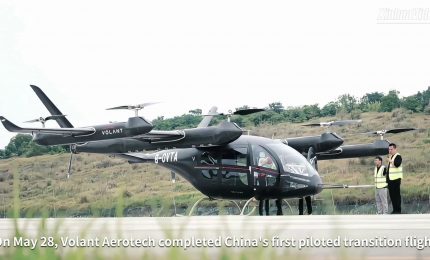 Cina, gli aeromobili elettrici a decollo verticale per passeggeri sono realt&agrave;