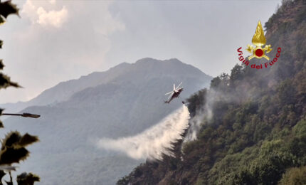 Incendi in Piemonte, vigili del fuoco impegnati sui fronti ancora attivi
