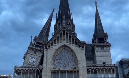 Terremoto Colombia, crolla torre di una cattedrale neogotica