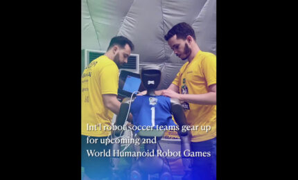 Cina, squadre internazionali di calcio robotico si scaldano per Giochi mondiali