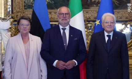 Mattarella riceve al Quirinale il presidente dell'Estonia