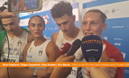 Giochi Mediterraneo, staffetta 4x100 mista d'oro "Siamo i re del Mediterraneo"