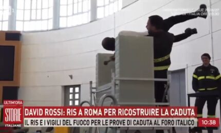 Morte David Rossi, a Storie Italiane immagini della ricostruzione della caduta