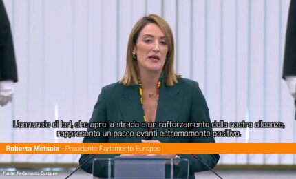 Ue-Canada, Metsola "Pietra miliare nel cammino comune"