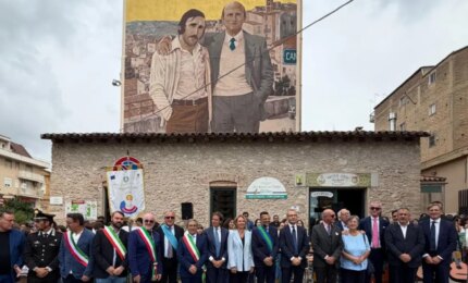 Inaugurato a Canicatt&igrave; il murale dedicato ad Antonino e Stefano Saetta