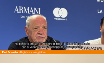 Venezia, Schrader al Lido con &ldquo;The Basics of Philosophy"